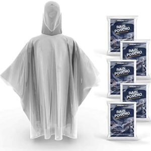 Hagon PRO Disposable Rain Ponchos for Adults (5 Pack)